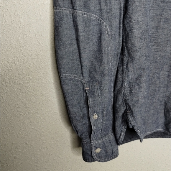 AllSaints SpitalFields Freestone Long Sleeve Shirt Men's Size Medium - Picture 4 of 8